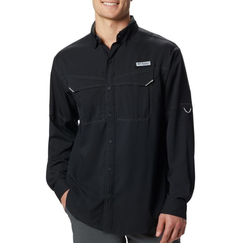 Columbia PFG Low Drag Offshore Shirt Long Sleeve Button Up Fish Camp Mens Small
